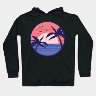 Retro Beach Sunset Hoodie